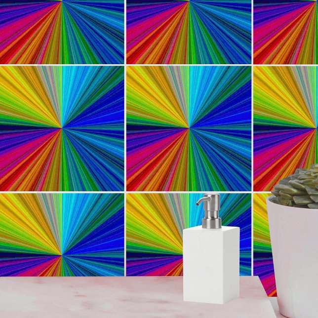 Arco-Íris com gradação circular (Circular Gradient Rainbow Tile)