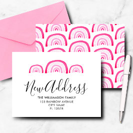 Arco-Íris Cor-de-rosa com Anúncio Movendo Moderno