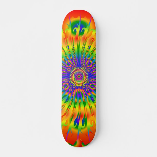 Arco-Íris Espiral / Design Fracional: skate person (Frente)