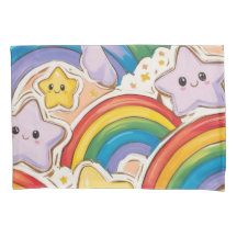 Arco-íris, estrelas e sorriso bonito