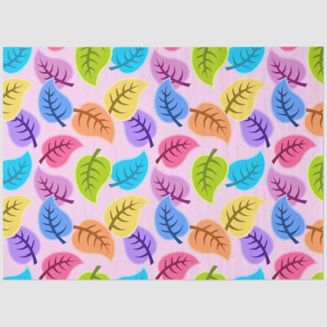 arco-íris folhas papel tecidular (Frente )