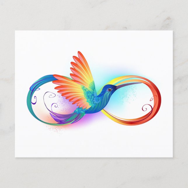 Arco-íris Hummingbird com símbolo Infinito (Frente)