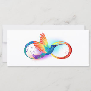 Arco-íris Hummingbird com símbolo Infinito