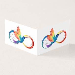 Arco-íris Hummingbird com símbolo Infinito
