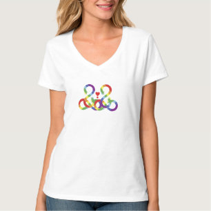 Arco-íris, mãos coloridas. Camiseta