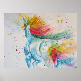 Arco-íris Meu Cavalo é um Poster Bonito de Unicórn