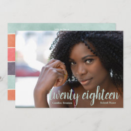 Arco-Íris Moderno Stripes Formando Convites Fotogr