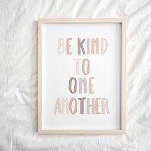 Arco-íris neutro Seja gentil um com o outro poster