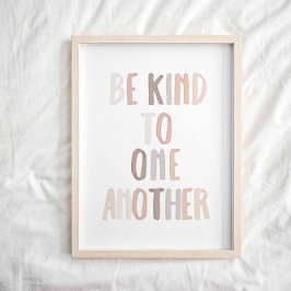 Arco-íris neutro Seja gentil um com o outro poster