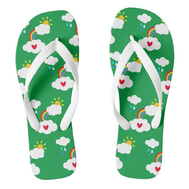 Arco-íris, Nuvens, Chuva e Chinelos Sun (Pé da cama)