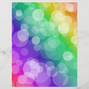Arco-Íris Ombre Bokeh Scrapbook Paper