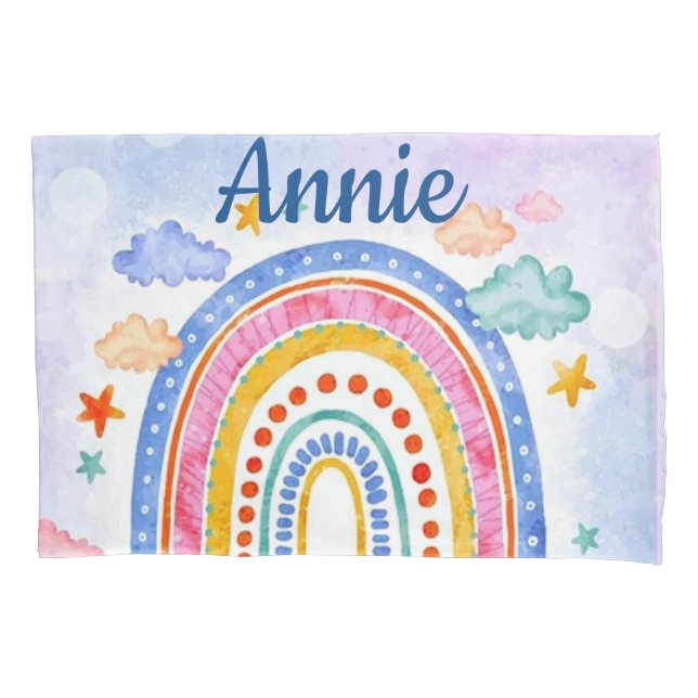 Arco-íris pastel bonito personalizado (Frente)