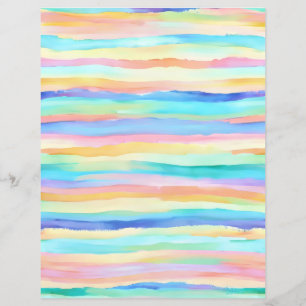 Arco-íris Pastel listra papel de rasparia