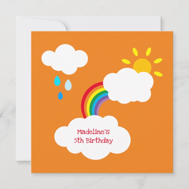 Arco-Íris Personalizado, Nuvens, Chuva e Nasciment (Frente)