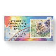 Arco-íris Ponte Foto Personalizada Memorial Pet Ca