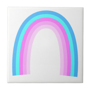 Arco-íris Retro Pastel Azul Turquesa Rosa