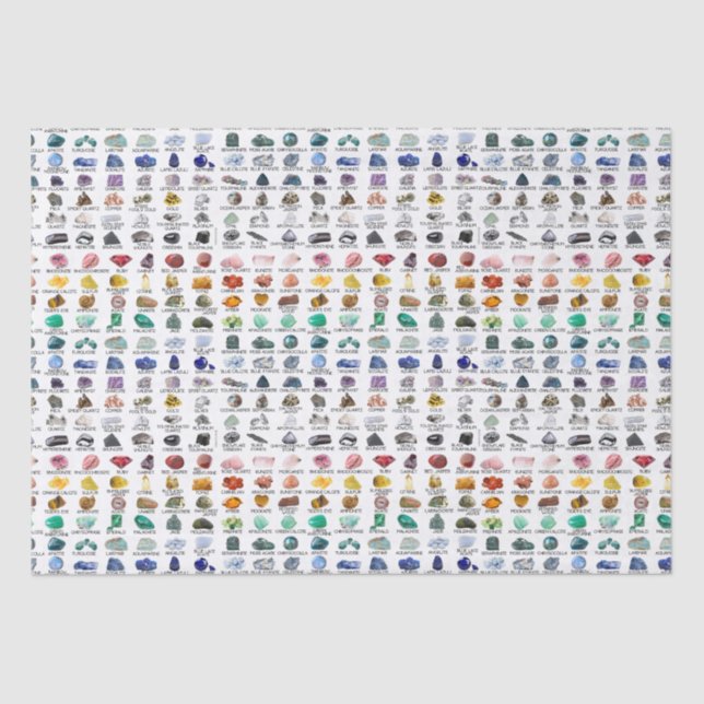 Arco-Íris Rocha Cristal Coleção de Cristais Papel  (Frente )