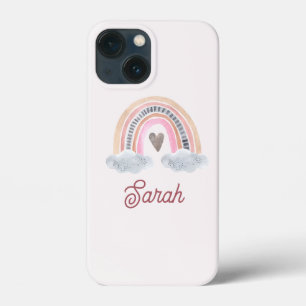 Arco-Íris Rosa com Nuvens para Bebê-Chuva para Men