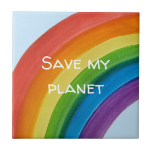 ARCO-ÍRIS Salve meu planeta (personalizável)