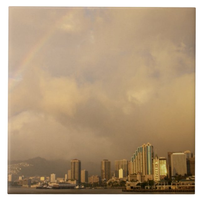 Arco-íris sobre Honolulu, Havaí, EUA 3 (Frente)