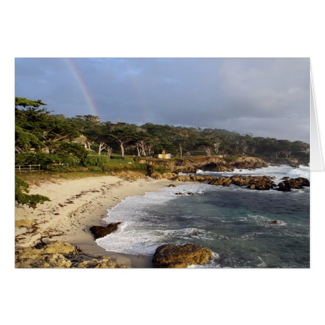 Arco-íris sobre o cartão de Carmel (Frente Horizontal)