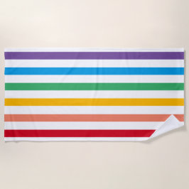 Arco-íris, toalha de praia listrada