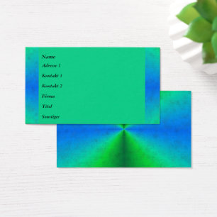 Arco-íris Verde Azul em Cartões de visitas Leath