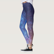 Arco-Íris Via Látea Leggings Espaciais Profundas
