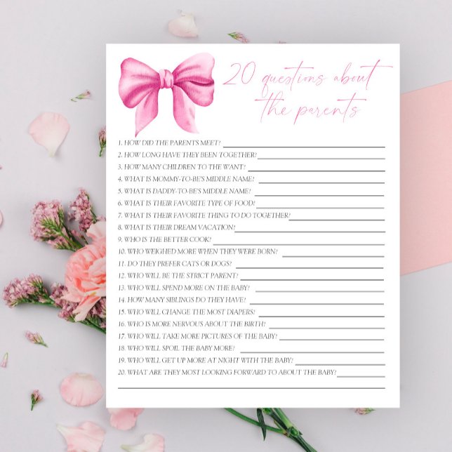 Arco - Jogo de festa | 20 perguntas sobre os pais (Criador carregado)