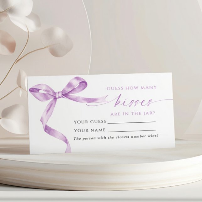 Arco lavanda Quantos cartões de Chá de Kisses (Criador carregado)