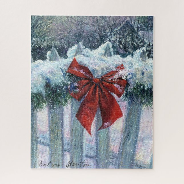 "Arco na neve" Quebra-cabeça de serra (Vertical)