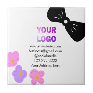 Arco preto floral rosa roxo adicionar logotipo det
