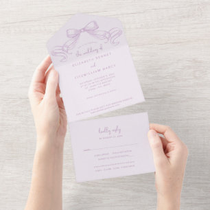 Arco Romântico esboçado Casamento Lilac De