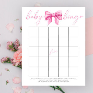 Arco rosa com aquarela Jogo Baby Bingo