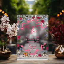 Arco Rosa Floral Ela é Casando Bar Mimosa