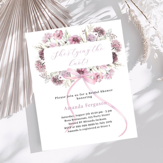 Arco rosa floral Ela é Chá de panela casando (Criador carregado)