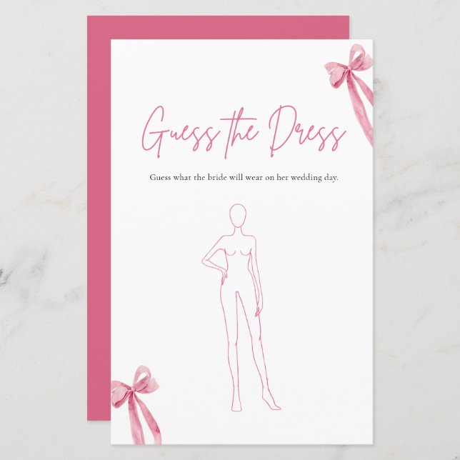 Arco Rosa Moderno Adivinha O Jogo Do Chá de panela (Frente/Verso)