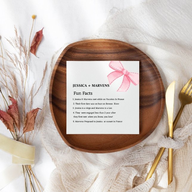 Arco rosa moderno fatos divertidos guardanapos de  (Criador carregado)