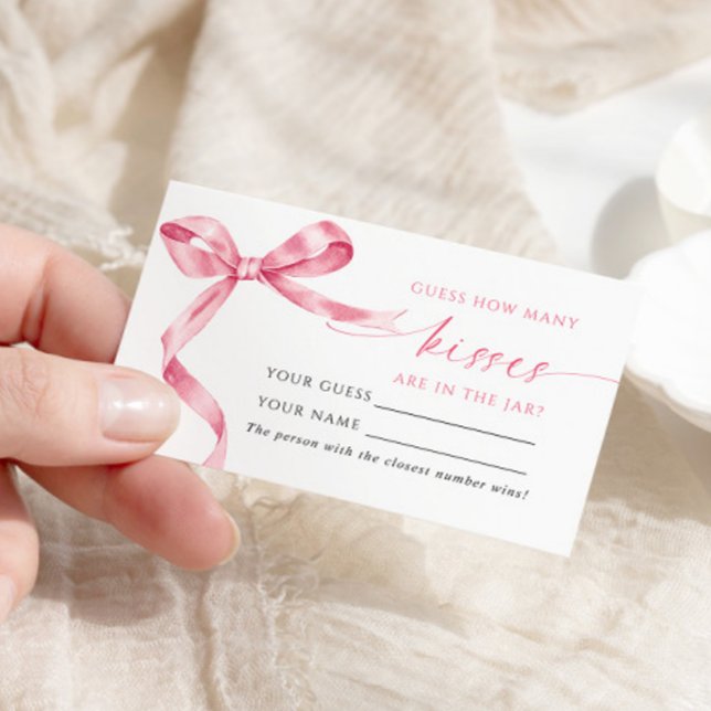 Arco Rosa Quantos Kisses Cartão de Jogo de Chá (Criador carregado)