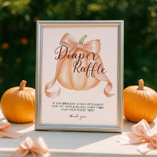 Arco Rosa-Rosa Fralda Raffle Mesa Sinal Poster