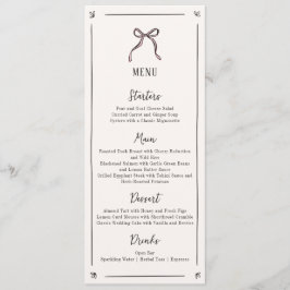 Arco Rosa, Whimsical, Menu plano de casamento dese
