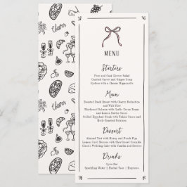 Arco Rosa, Whimsical, Menu plano de casamento dese