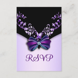 Arco roxo elegante RSVP do carvão