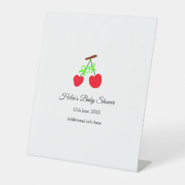 arco verde-cereja adicionado nome chá de fraldas d