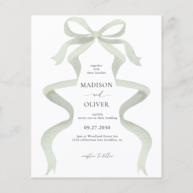 ARCO Verde Elegante Sábado Monograma Casamento (Frente)