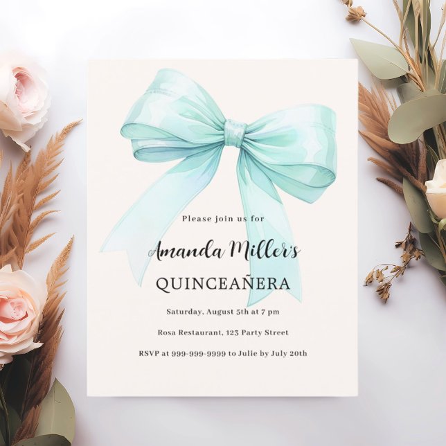 Arco verde teórico Convite para quinceanera (Criador carregado)