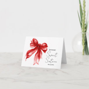 Arco Vermelho Coquette Script Agradecimento Sweet