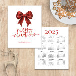 Arco Vermelho do Orçamento 2025 Calendário Feliz N<br><div class="desc">Arco 2025 Calendário Feliz Natal do Red Faux Glitter. Um orçamento com um preço menor de 4, 5 x 5, 6" de semivrofe de 110 lb, semelhante em espessura a um cartão postal. Há um por folha. Festivo para seus desejos de feriado. Feliz Natal está em um roteiro de na...</div>