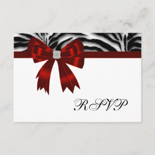 Arco vermelho RSVP da zebra vermelha