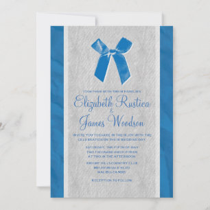 Arco Vintage Azul e Convites para Casamento Linen